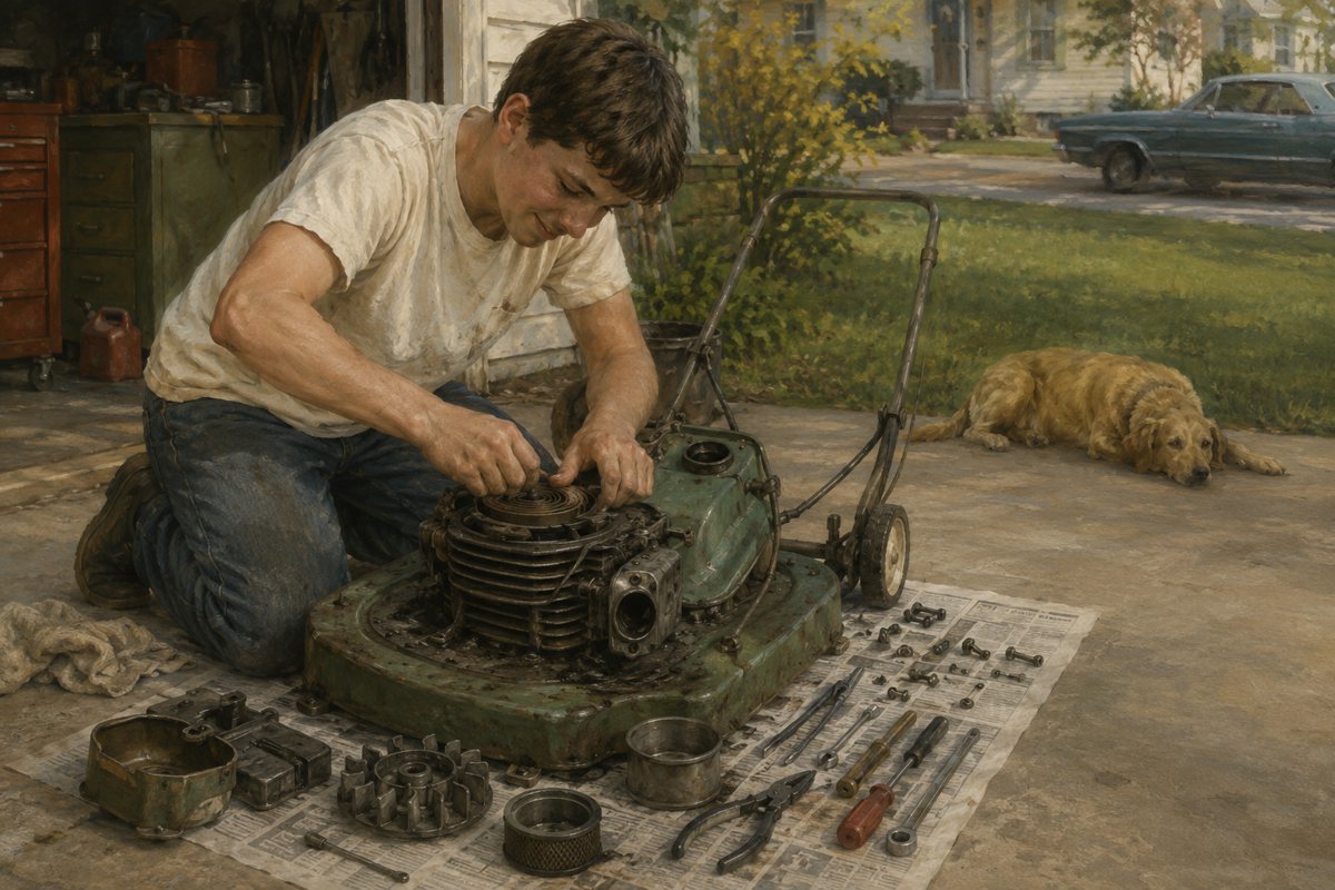 Painted plate for the page The First Engine