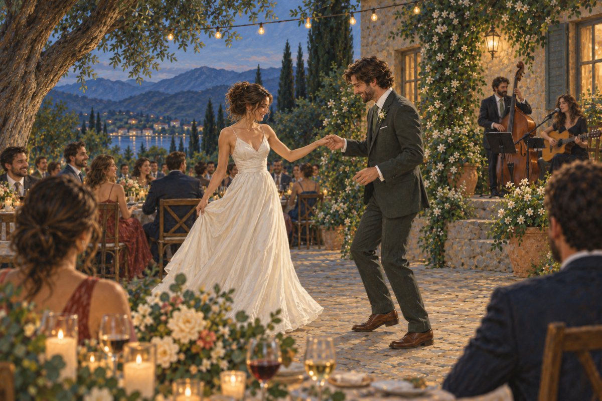 The First Dance page, open on a phone