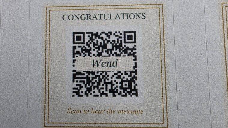 A Congratulations message sticker on its sheet